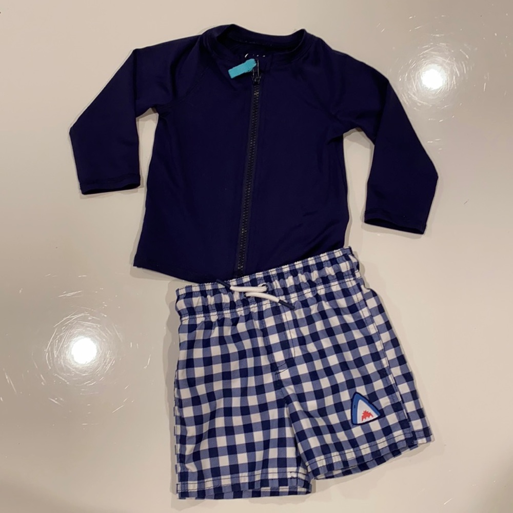 Swim shorts & rash guard